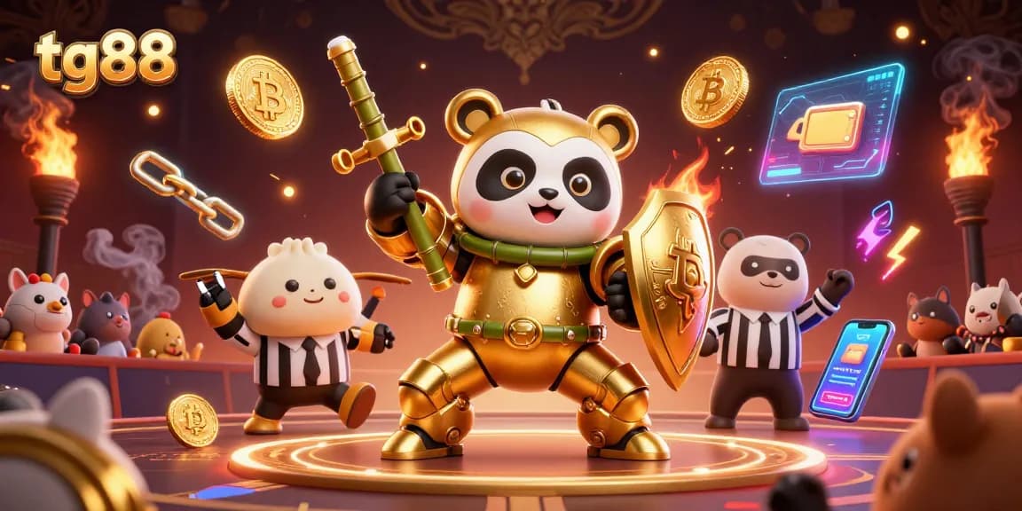 Experience exhilarating tg88 adventures with the golden panda in a vibrant gaming arena.
