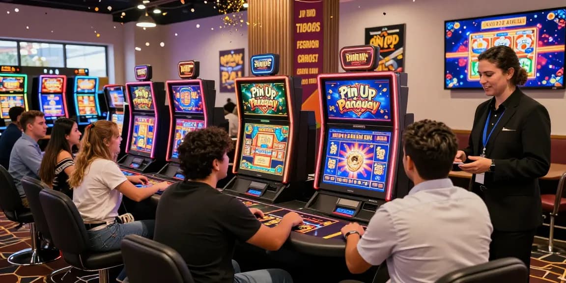 Exciting gaming atmosphere at Pinup Paraguay online casino with diverse players enjoying various games and promotions.