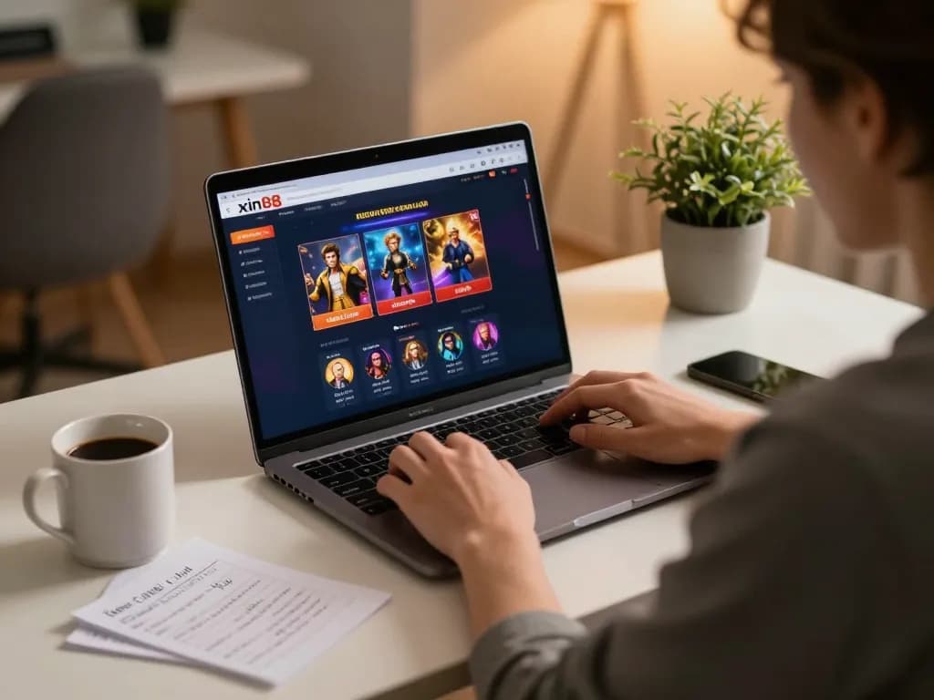 Engaging online casino experience on xin88 platform with user focused on gameplay.