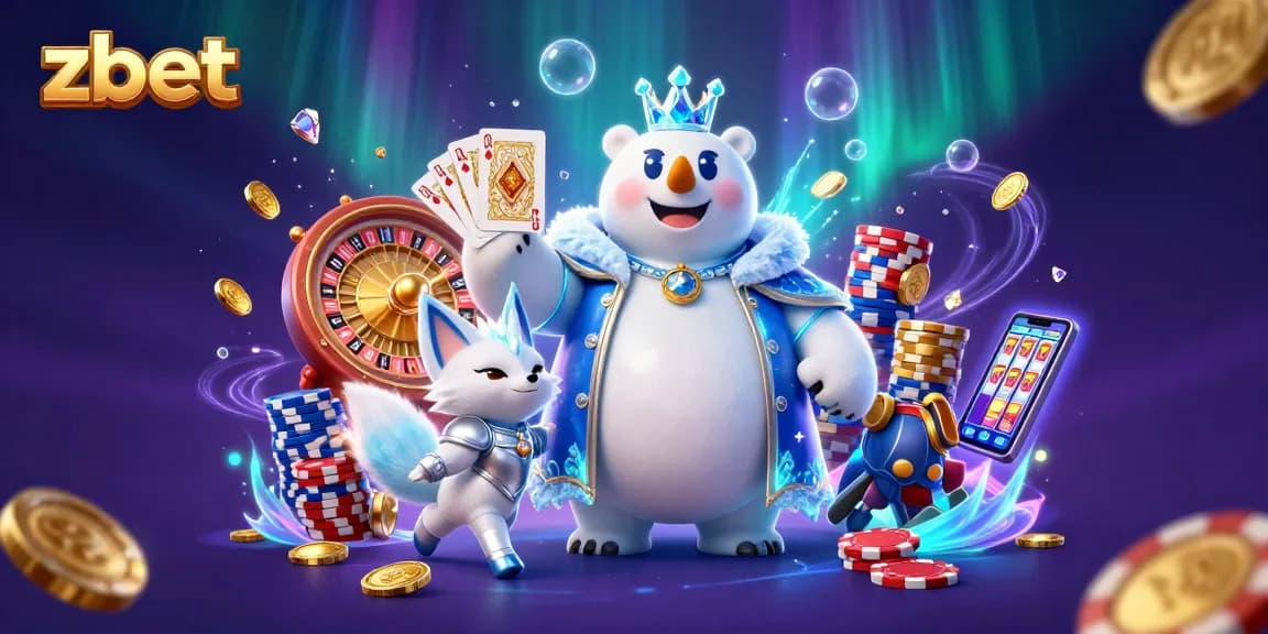 Experience zbet's thrilling gameplay with an ice king polar bear and treasure-filled casinos.