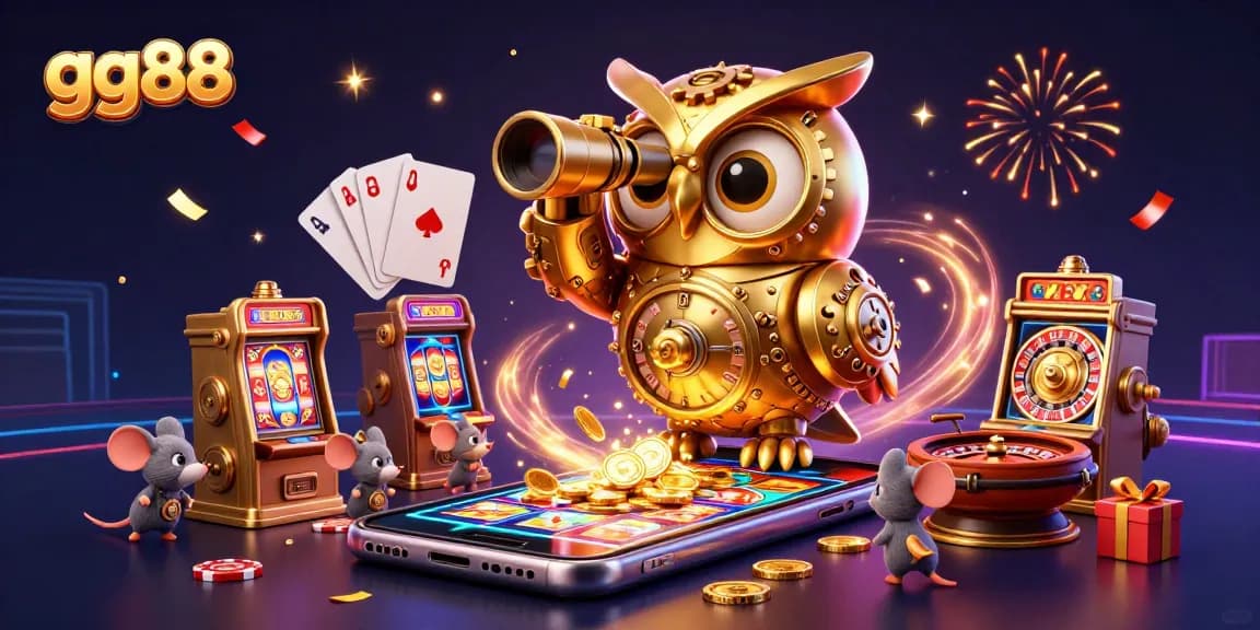 Engage with exciting games at gg88 while celebrating with a vibrant casino scene featuring dynamic elements.