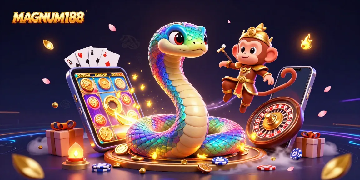 Experience the vibrant world of MAGNUM188 with captivating casino elements and dynamic gameplay.