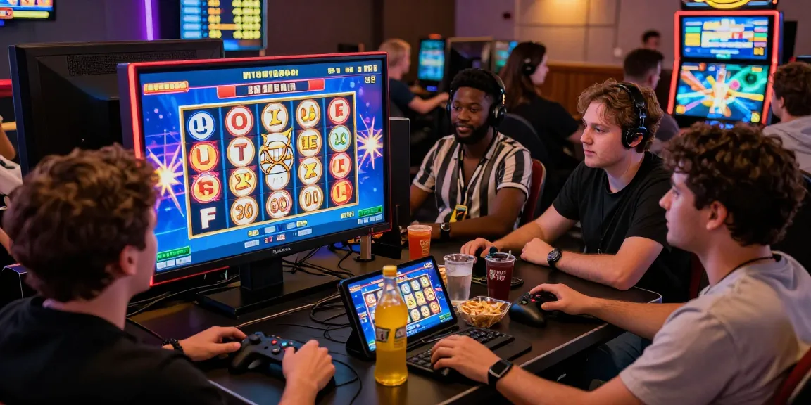 Exciting online gaming experience with diverse players enjoying slot games at a digital table