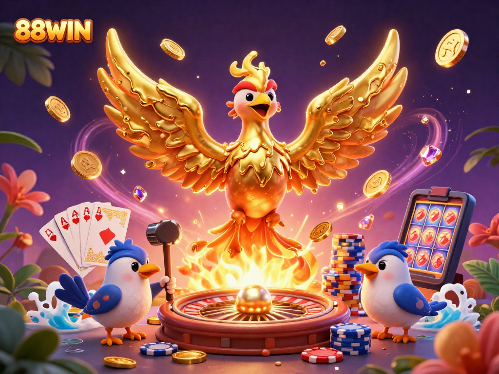 Experience thrilling wins at 88WIN with molten gold phoenix and dynamic casino elements