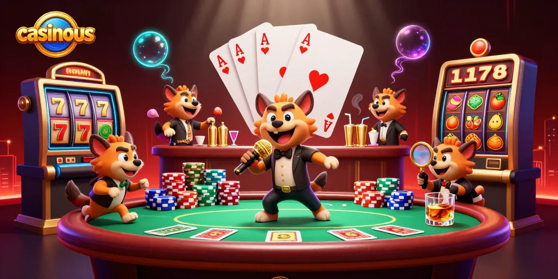 Experience the vibrant energy at casinous with hyenas in a comedy casino scene.
