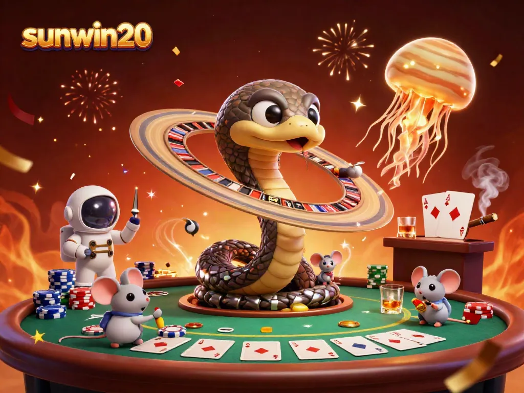 Place bets on the cosmic roulette with sunwin20's planetscape characters and vibrant elements.