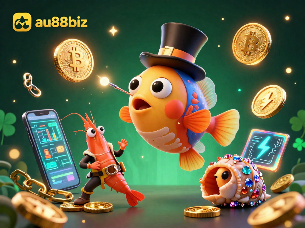 Bet on winning strategies and explore entertainment at au88biz, featuring a fun casino-themed illustration in vibrant colors.