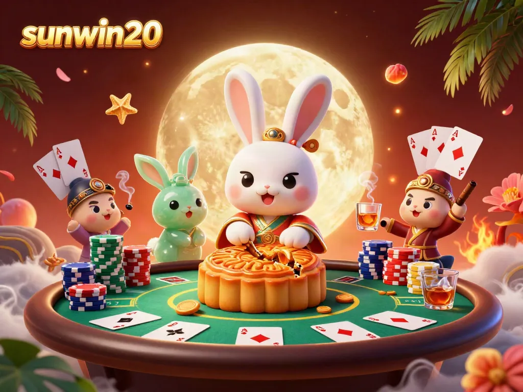 Play with sunwin20's exciting casino experience featuring a moon rabbit and poker essence.
