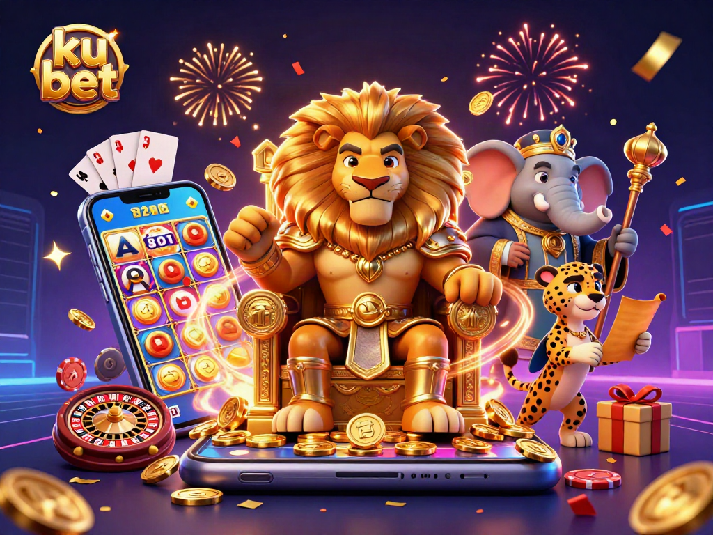 Experience thrilling gameplay with ku bet's fierce lion king amid treasures and excitement.