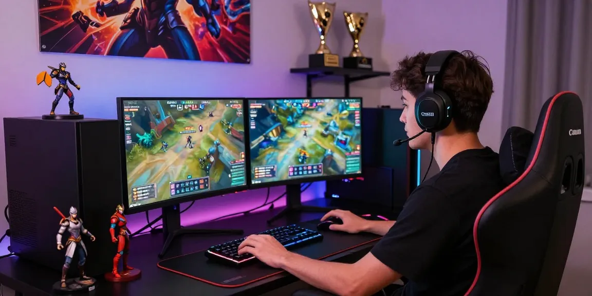 Gamer menggunakan LUXURY12 Link Alternatif dalam suasana gaming yang intens dan nyaman.