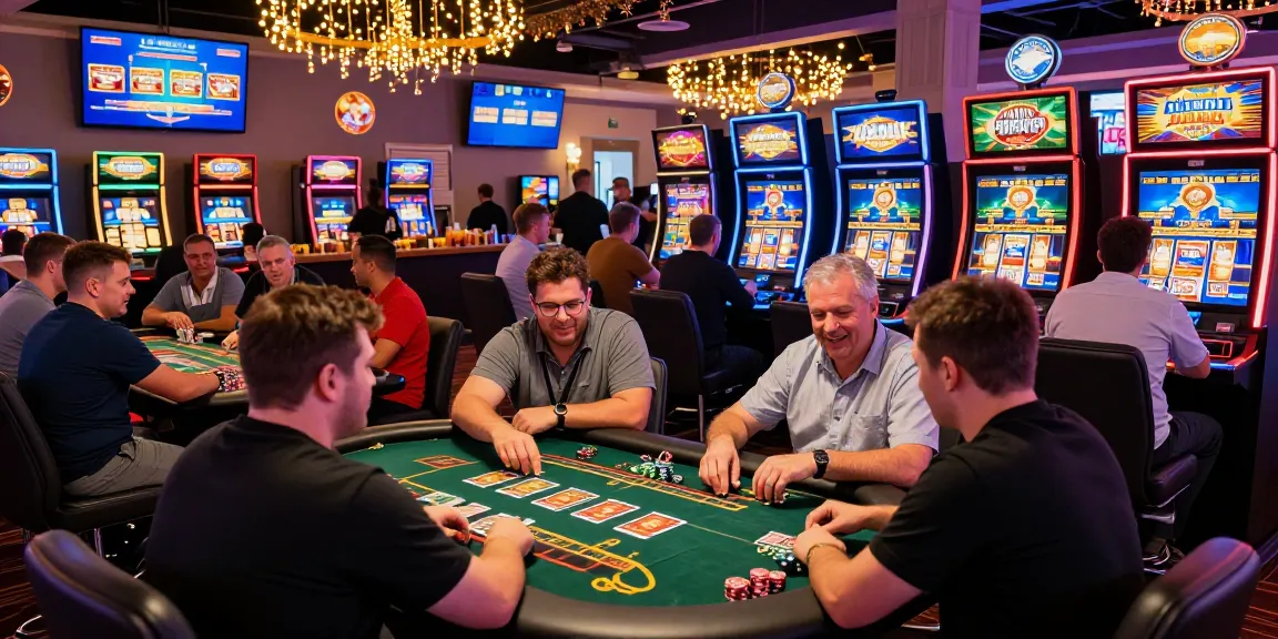 Players enjoying games at casinos not on gamstop in a vibrant atmosphere