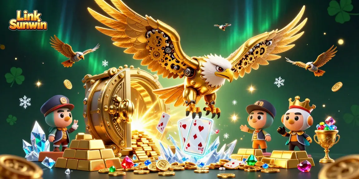 Experience thrilling gameplay with Link Sunwin amidst stunning treasures and dynamic card action.