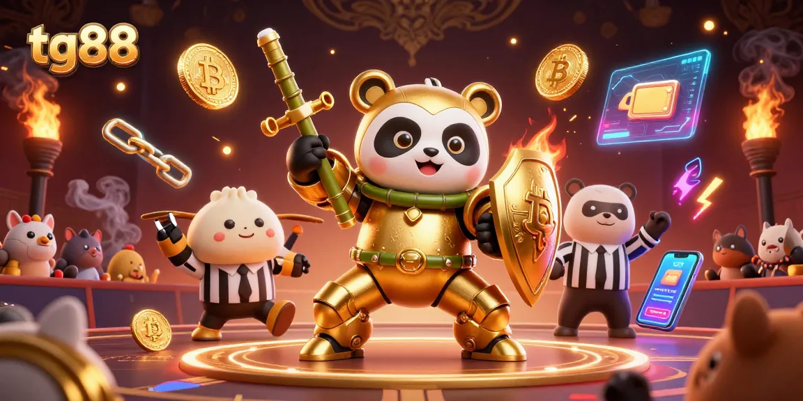 Experience exhilarating tg88 adventures with the golden panda in a vibrant gaming arena.