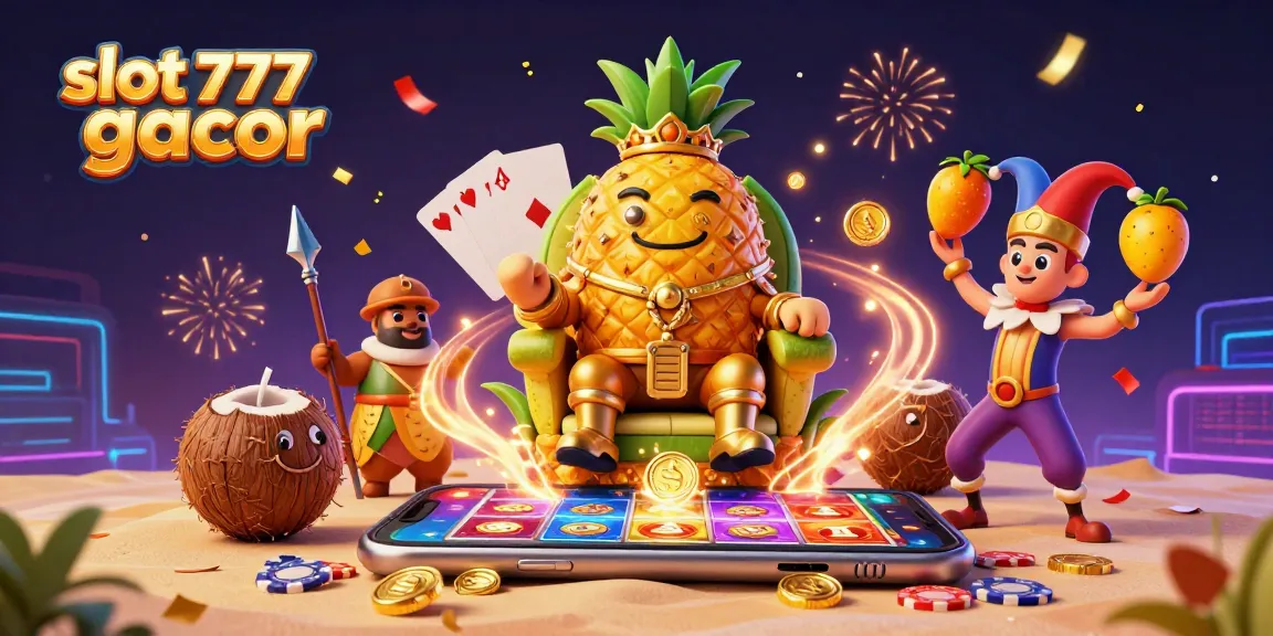 Experience thrilling gameplay with slot 777 gacor in this vibrant 3D casino scene featuring golden characters and games.