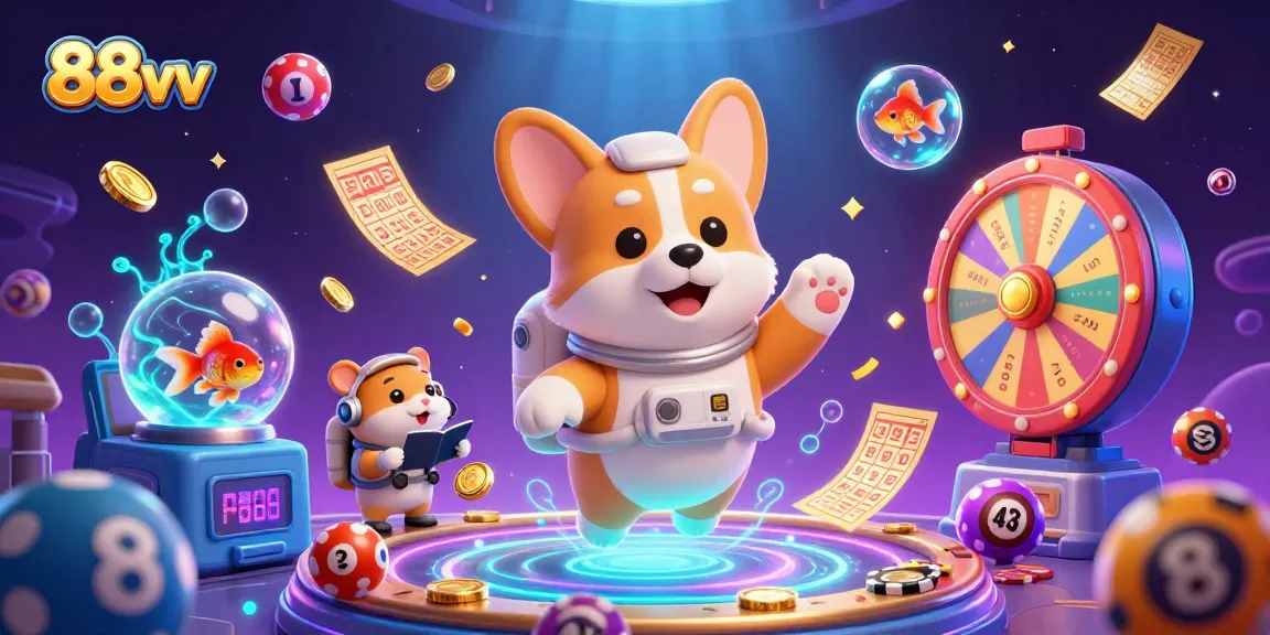 Experience thrilling gameplay and exciting wins at 88vv, featuring cartoon-style gaming elements in a vibrant casino.