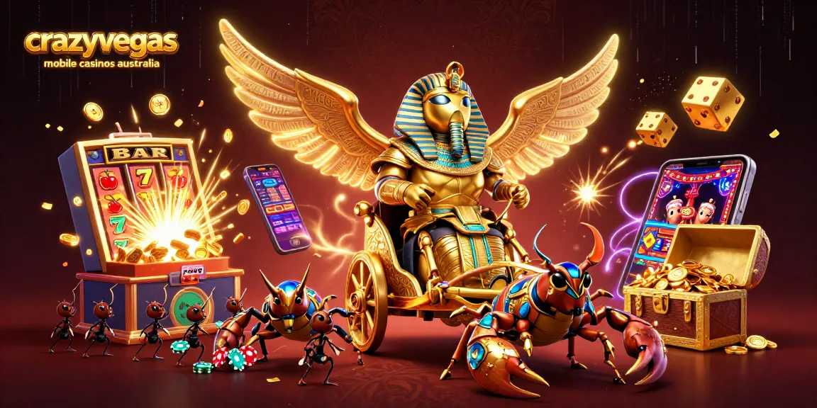 Experience thrilling games at crazyvegas mobile casinos australia with vibrant 3D casino elements.