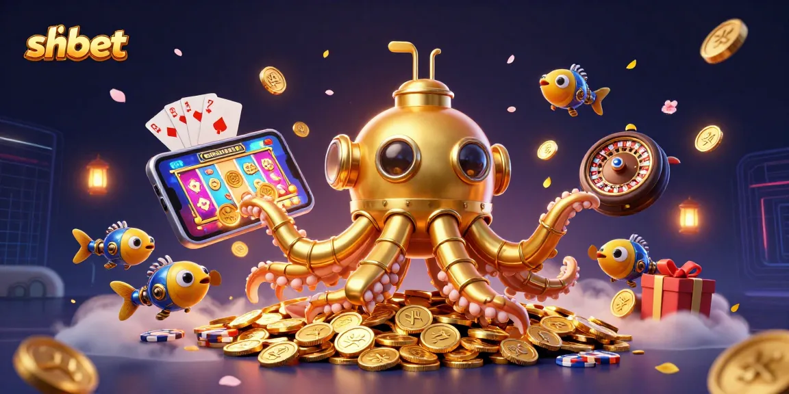 Experience the thrill of shbet as the golden kraken submarine surfaces through an ocean of coins.