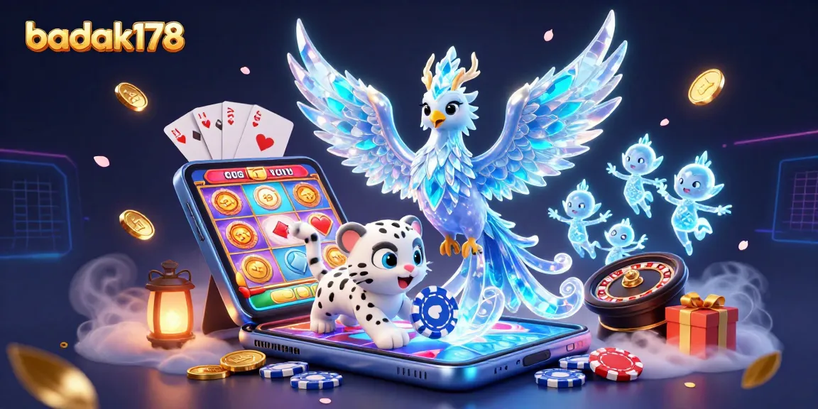 Spin winning slots with badak178 as the ice phoenix and snow leopard join in casino fun.