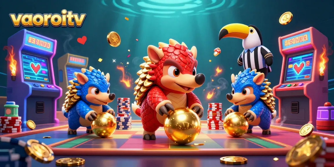 Experience thrilling gaming action with vaoroitv as rival pangolins roll into golden prize balls.