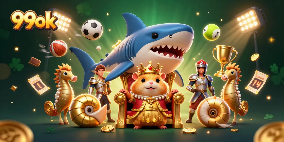 Engage in thrilling sports betting action with 99ok's vibrant competition scene featuring royal characters.