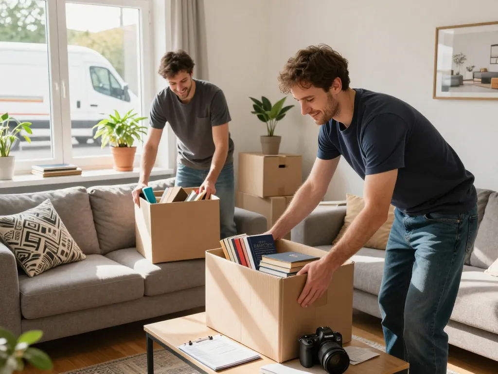 Zuverlässige Umzugsunternehmen Hannover packen Haushaltsgegenstände für ein kundenfreundliches Umzugserlebnis.