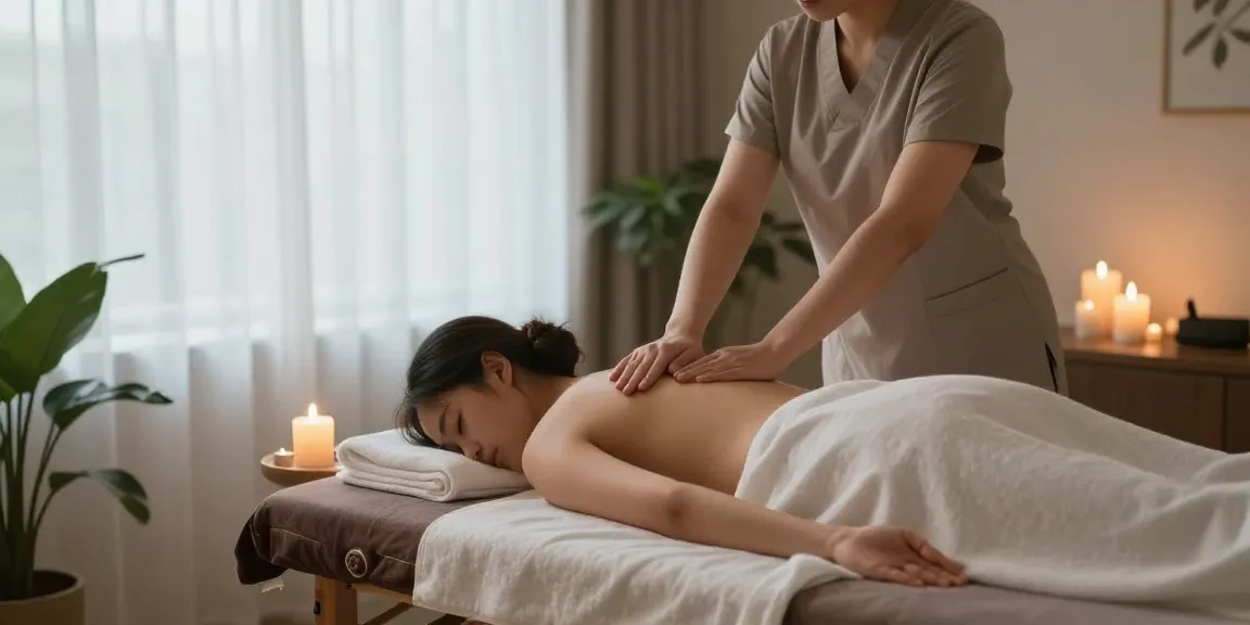 대전마사지 전문 마사지샵에서 제공하는 편안한 마사지 장면