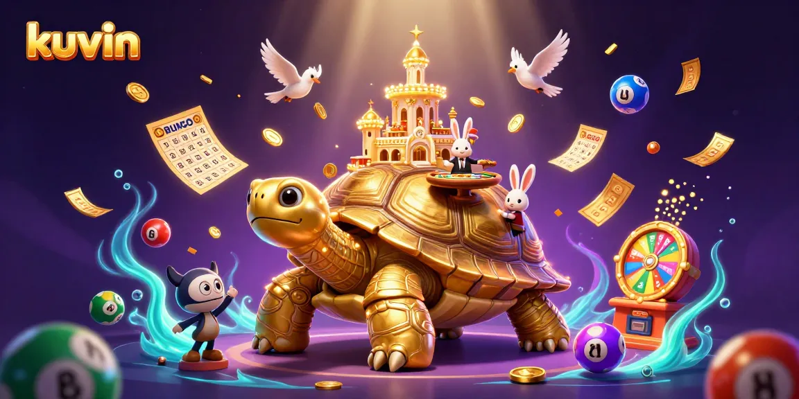 Engaging illustration where kuvin guides players through a vibrant casino adventure with games and rewards.
