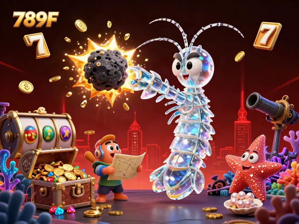 Experience the engaging world of 789F with a dynamic illustration showcasing excitement from slots and casino games.