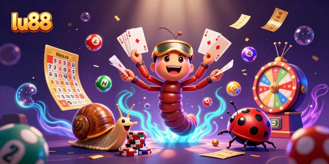 Experience the thrilling action at lu88 with a colorful array of lottery and gaming elements.