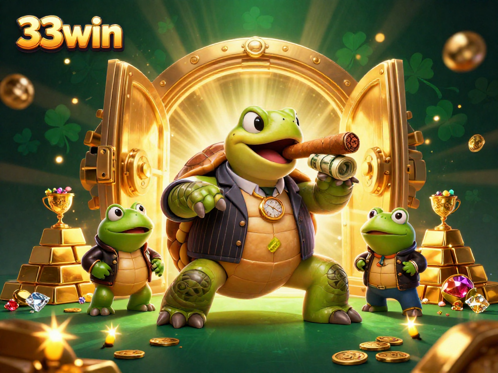 Experience dynamic gambling excitement with 33win's thrilling casino action scene.