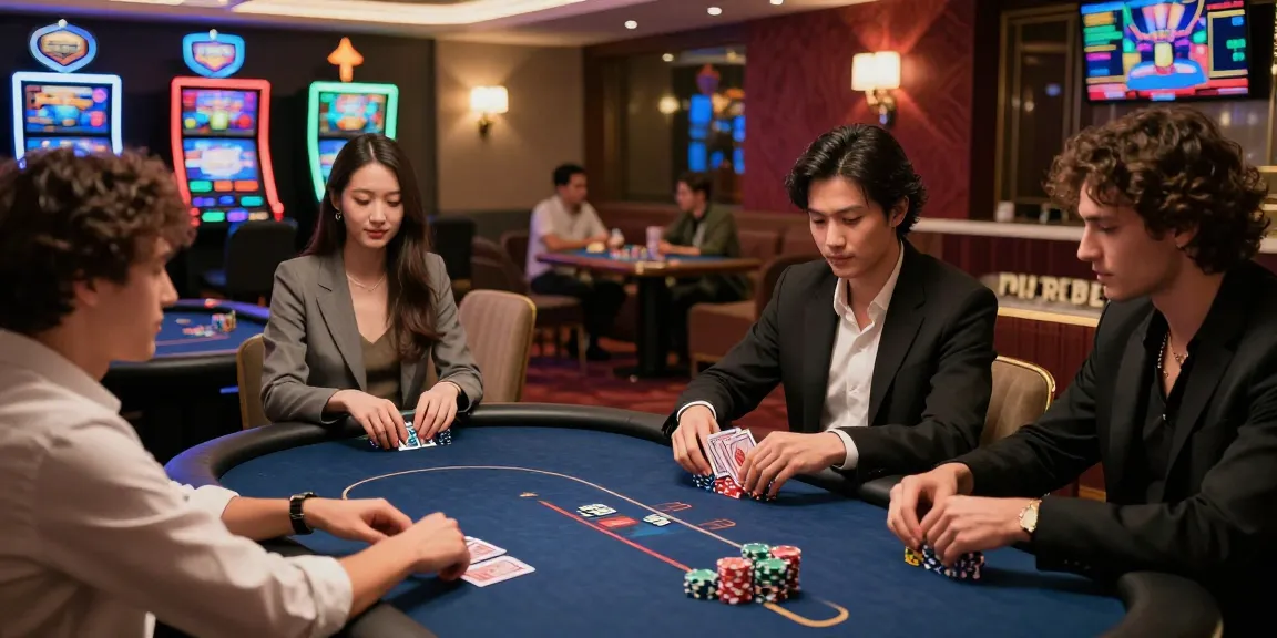 Engaging player at a luxury poker table in a high-end iwin gaming environment, surrounded by elegant decor and friends.
