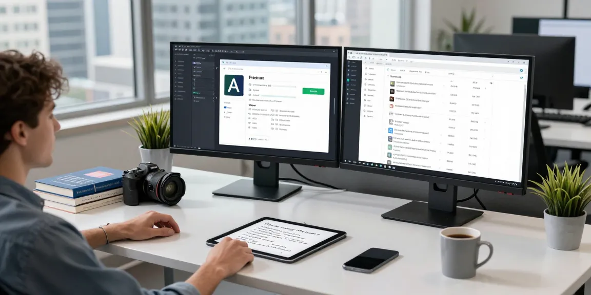 Professional workspace where a data scientist detects AI images with advanced models and technology.