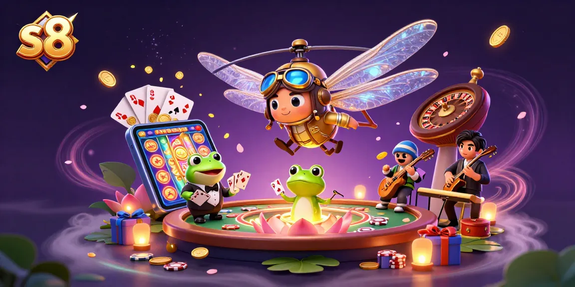 Win big at s8 while enjoying vibrant casino excitement from a dynamic scene featuring lively characters.