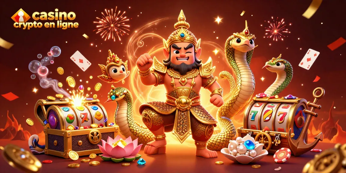 Jouez avec un casino crypto en ligne, découvrez une illustration riche en détails sur l'univers des jeux.