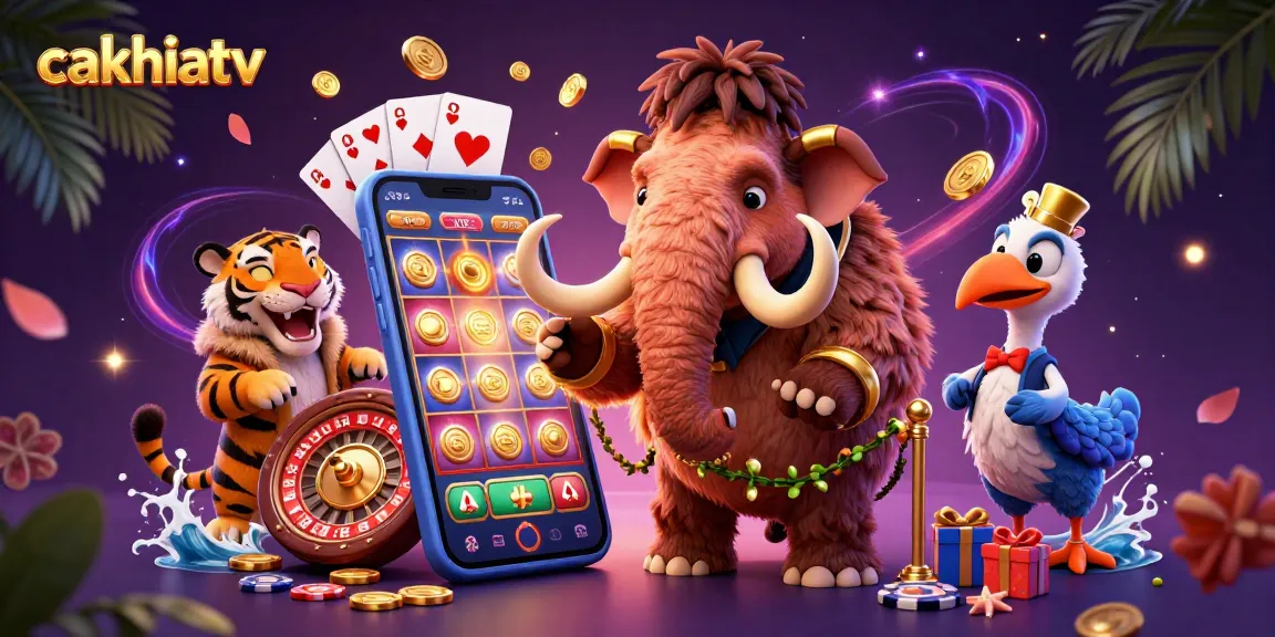 Experience exciting gameplay with cakhiatv through vibrant 3D characters and dynamic casino elements.