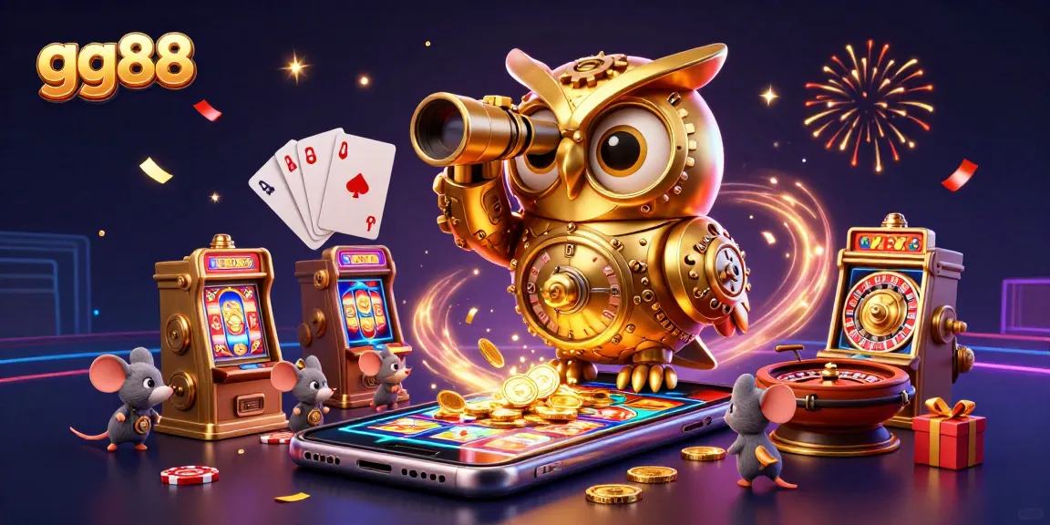 Engage with exciting games at gg88 while celebrating with a vibrant casino scene featuring dynamic elements.