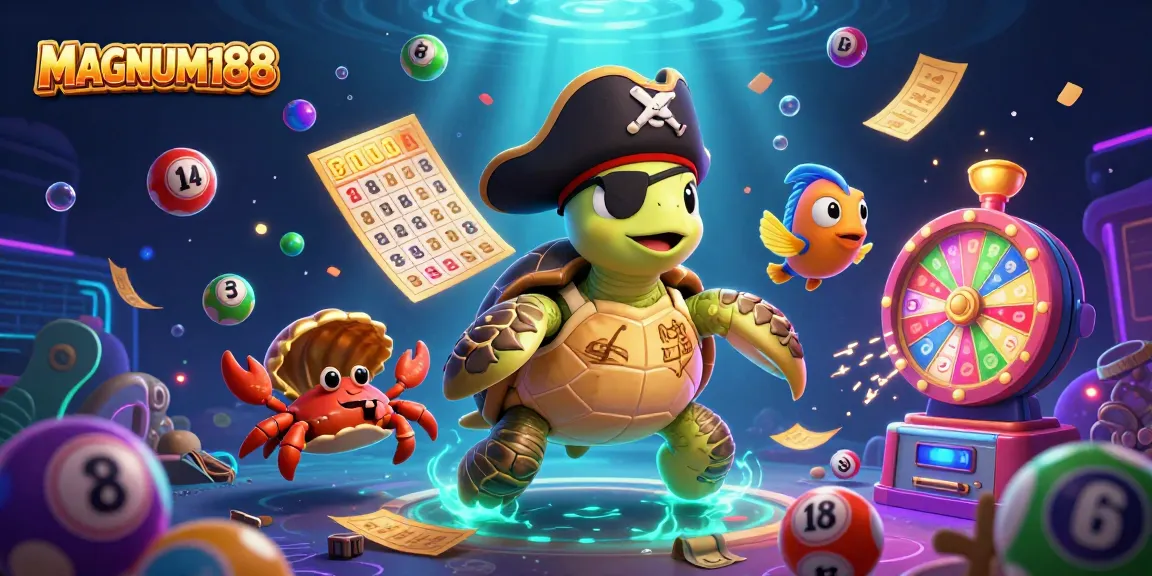 Win big at MAGNUM188 with exciting lottery games and vibrant prize elements in a dynamic scene.